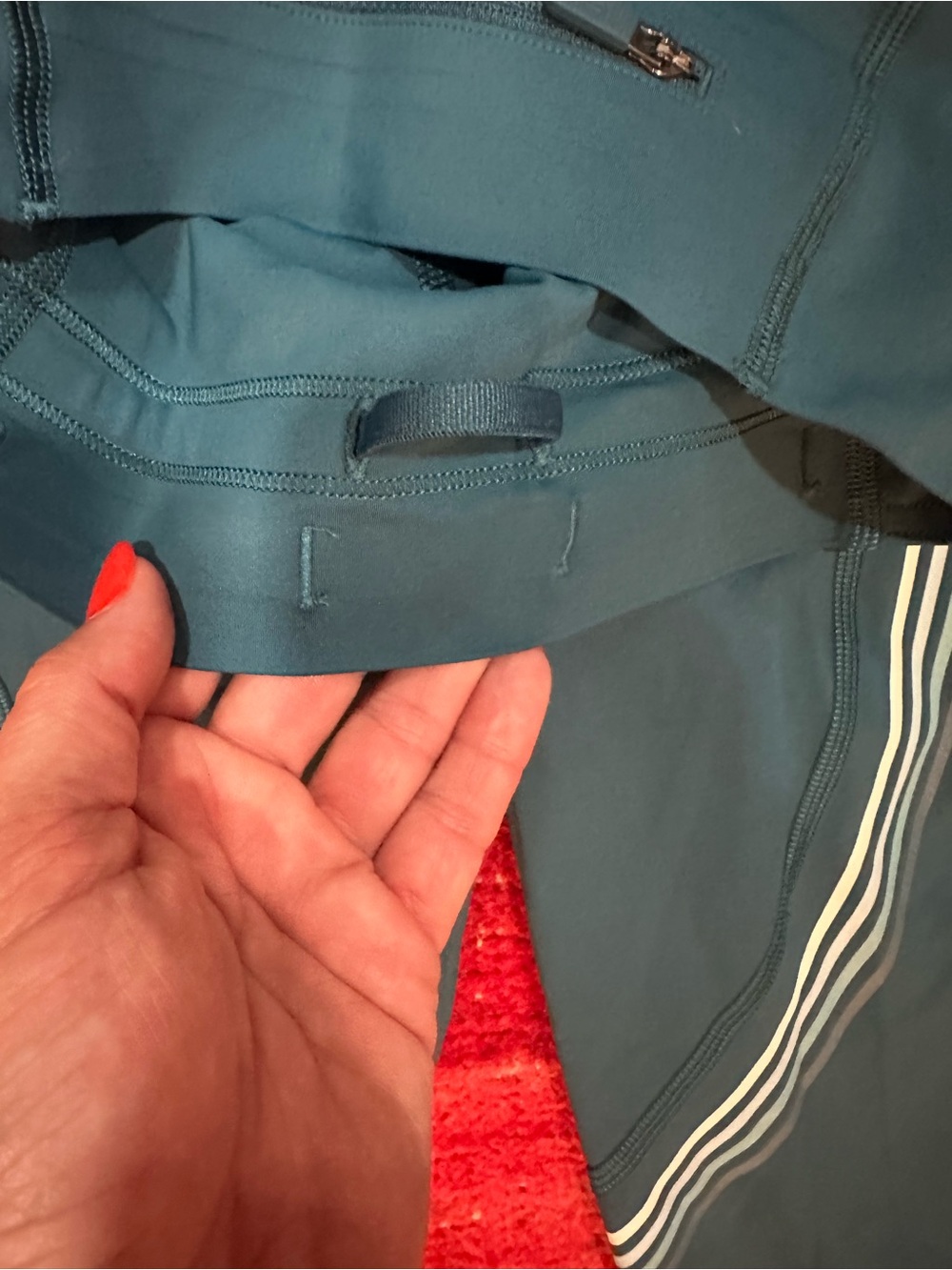 LULULEMON leggings teal with rainbow sz 2 - worn once - Picture 5 of 11